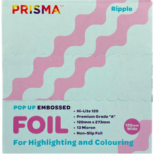 Pop Up Embossed Foil 120mm x 273mm Ripple Pink/Blue