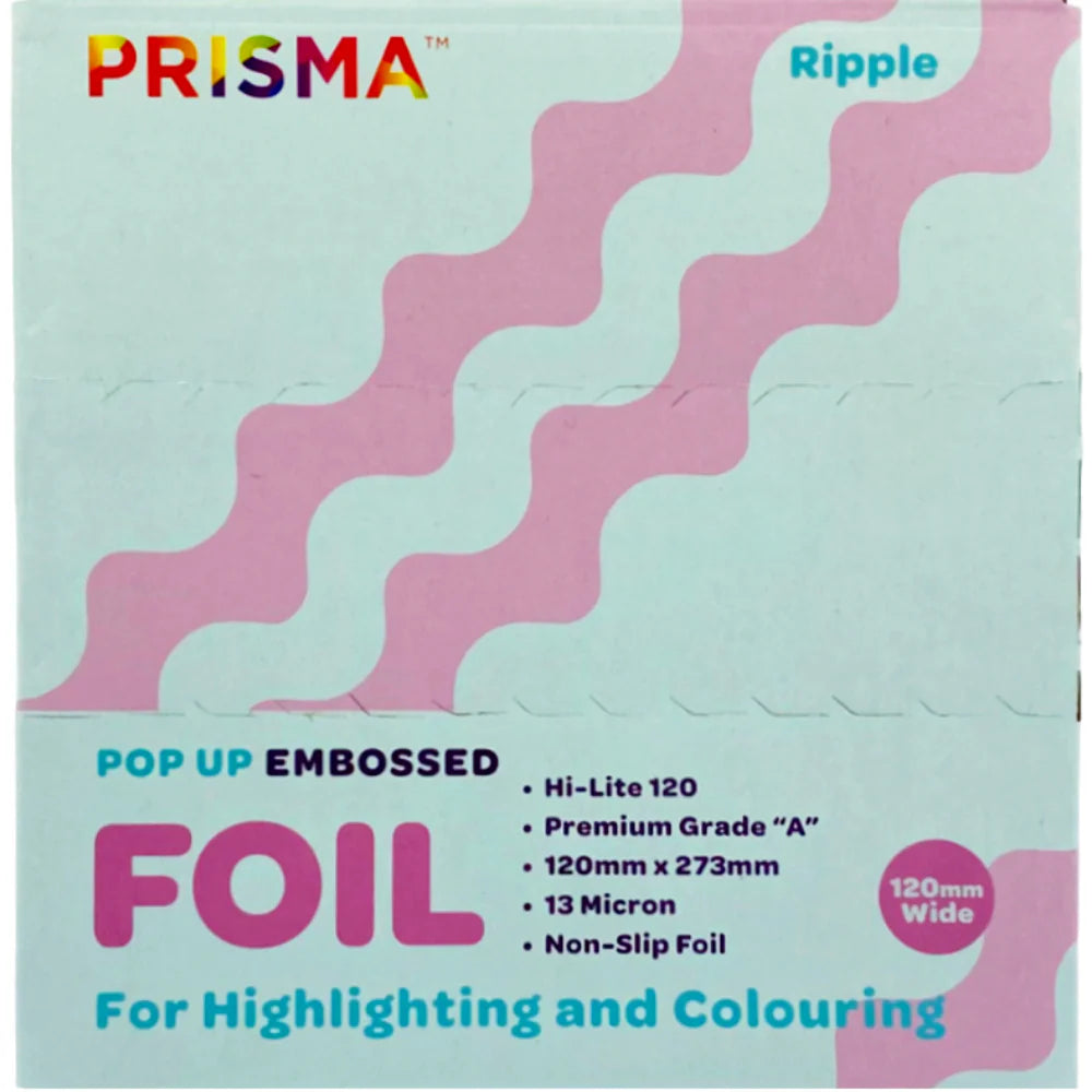 Pop Up Embossed Foil 120mm x 273mm Ripple Pink/Blue