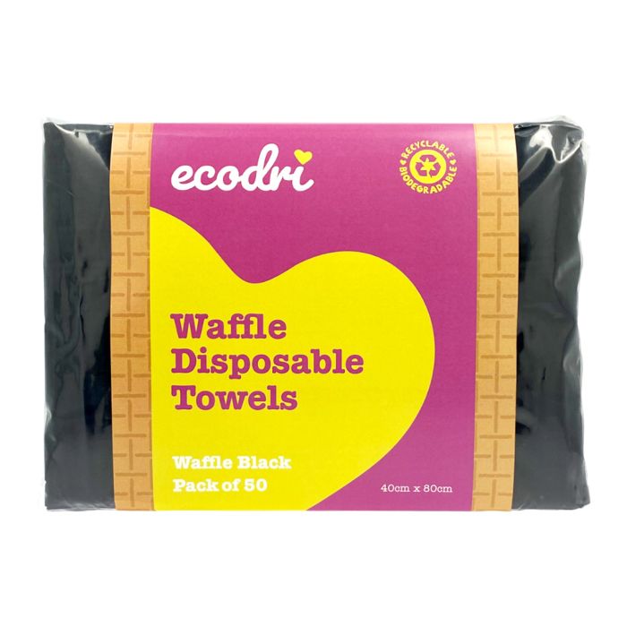 Black Waffle Disposable Towels 40cm x 80cm  x 50
