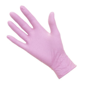 Pink Nitrile Gloves x 100