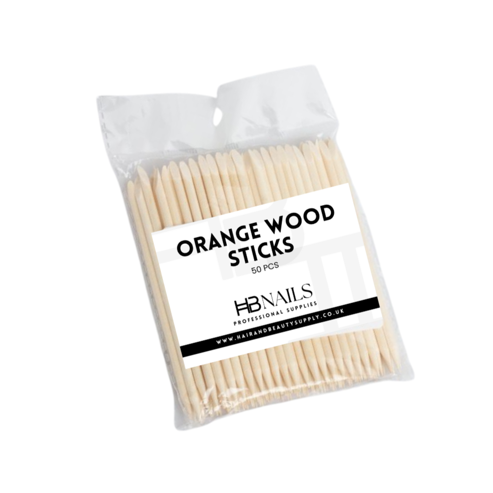 Disposable Orange Wood Cuticle Sticks 50pcs