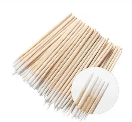 Wood Cotton Swabs x 100