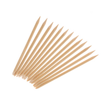 Load image into Gallery viewer, Disposable Orange Wood Cuticle Sticks 50pcs

