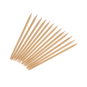 6" Disposable Wooden Cuticle Sticks x10
