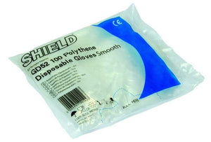Shield Clear Polyethylene Gloves size Medium (Pack of 100)